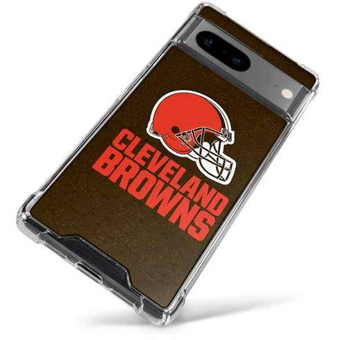 NFL Cleveland Browns Distressed Google Pixel 7a Clear Case